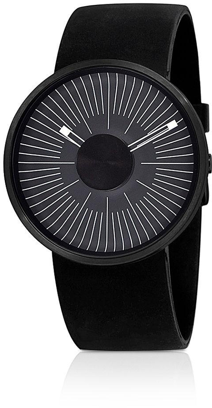 Odm Watch for Men , Analog , Silicon Band , Black , 20MY03-06