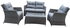 Homz 4 PCS Patio Set with Back seat cushions with 10 cm Foam cushions