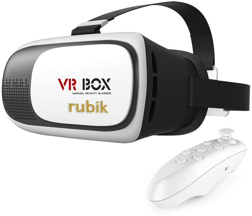 Rubik 2nd Gen 3D VR Box Virtual Reality Glasses For Movies / Games With Bluetooth Gamepad Controller