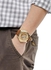 Men's Leather Strap Analog Wrist Watch LA1777GGO - 45 mm - Brown