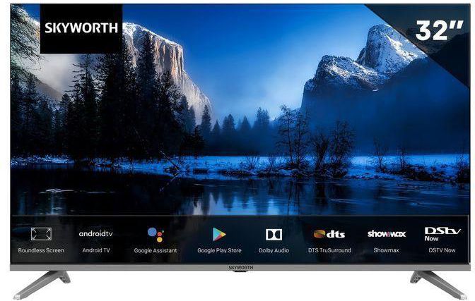 Skyworth 32E57, 32” Full HD Frameless Smart Google TV – Black