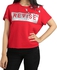 REVISE CONCEPT Red Round Neck Blouse For Women