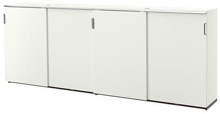 GALANT Storage combination w sliding doors, white