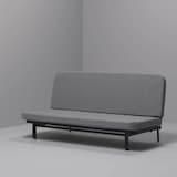 NYHAMN كنبة-سرير 3 مقاعد, مع مرتبة أسفنجية/Skartofta أسود / رمادي فاتح - IKEA
