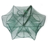 Generic UJ Foldable Design Fishing Net Shrimp Cage Crab Fish Trap Cast-green