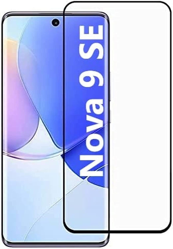 Get Tempered Glass Screen Protector, Compatible With Huawei Nova 9 Se - Black Clear with best offers | Raneen.com