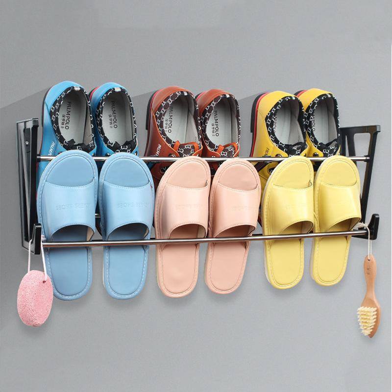 Gdeal Slippers Rack Space Saving Wall Mounted Shoes Organizer