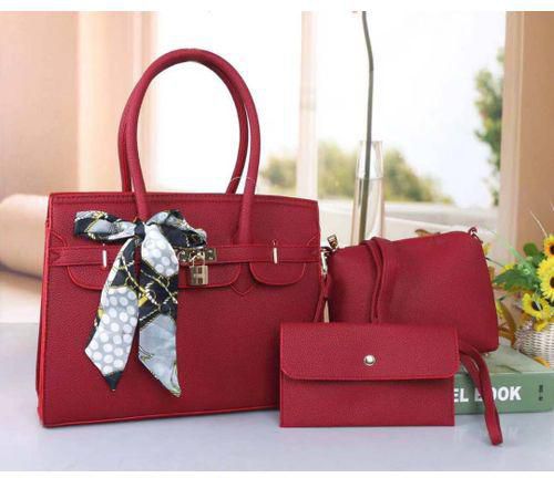 Fashion Ladies' 3 in 1 Handbag - Maroon