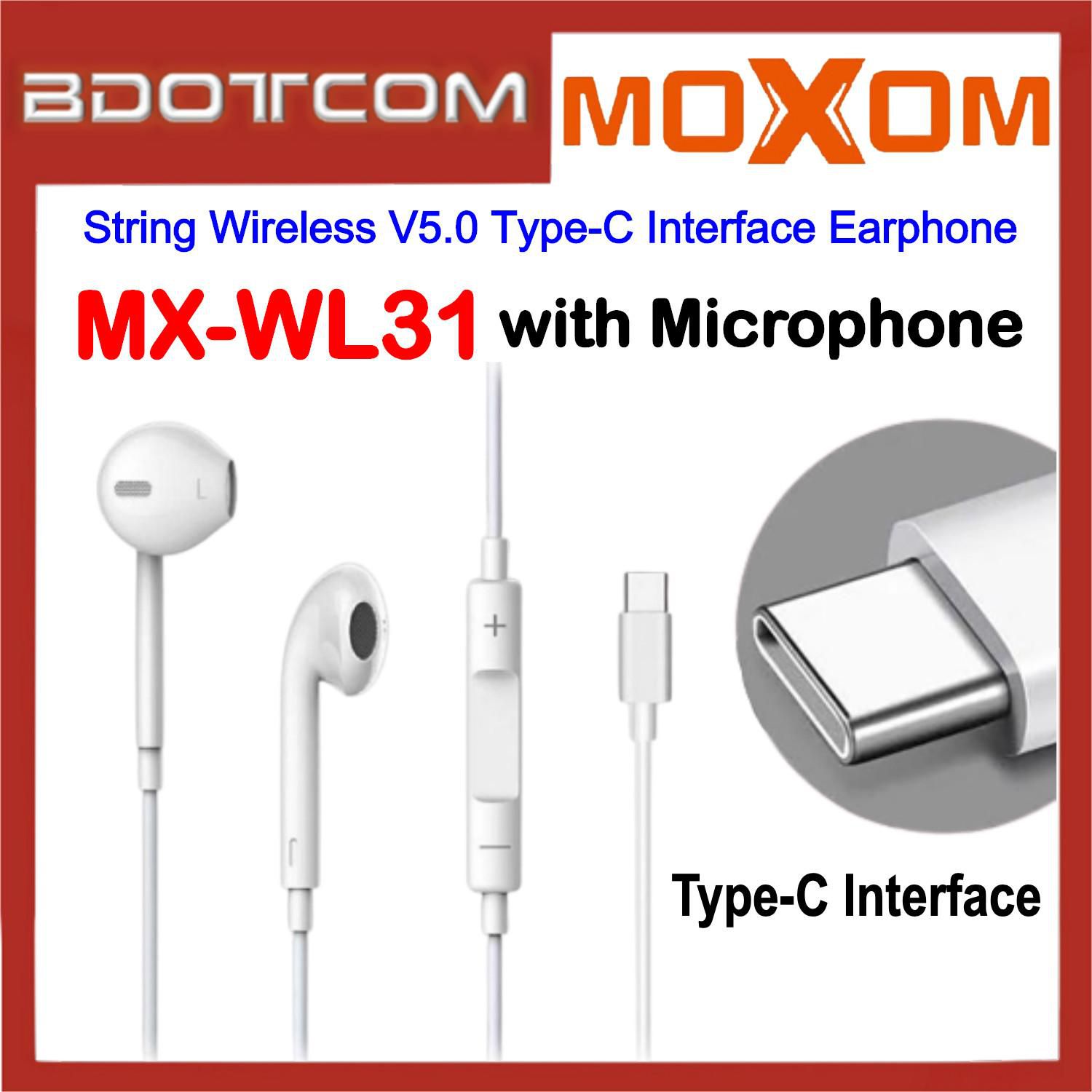 Moxom MX-WL31 String Wireless V5.0 Type-C Interface Earphone with Microphone