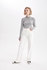 Defacto Woman Slim Fit Mock Neck Long Sleeve Tricot Pullover
