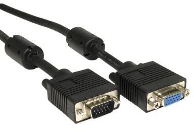 Switch2com VGA RGB (M) to (F) 3+4 Extension Cable (Black)