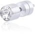 Peora 316L Stainless Steel Barbell Style Round Cubic Zirconia Stud Earring for Men
