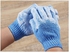 Fashion Bathing Gloves Exfoliating Body Shower Scrub Gloves-blue