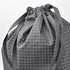 RENSARE Bag, check pattern/black, 30x40 cm/8 l - IKEA