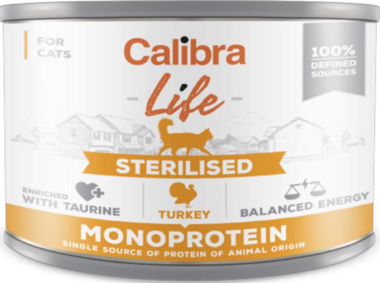 Calibra Cat Wet Food Life Can Sterilised Turkey 200g