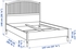 TYSSEDAL Bed frame - white/Lindbåden 140x200 cm
