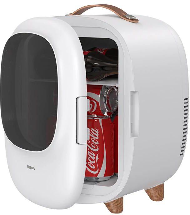 Baseus Desktop 8L Mini Car Household Refrigerator 60W Power Dual Use Warmer and Cooler – White