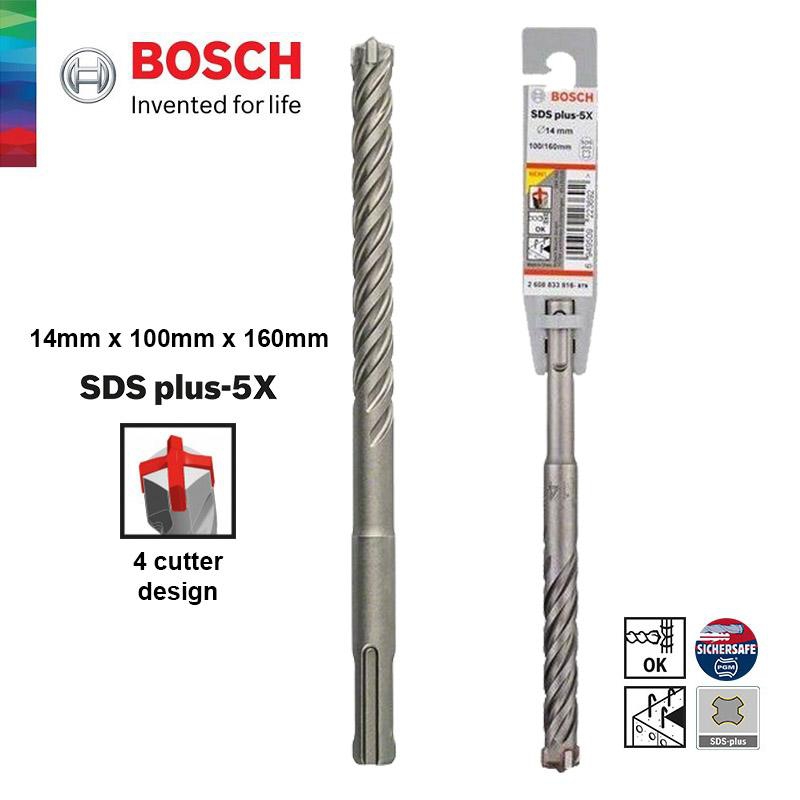 BOSCH SDS-Plus 5X Reinforced Concrete Masonry Drill Bit - 2608833816