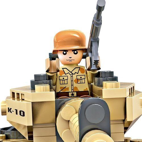 Generic 3321 192PCS COGO Military Army Tank Building Brick Block Toys Educational DIY Set - Brown