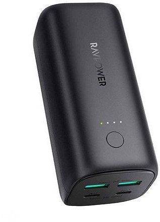 RAVPower Power Bank with Power Delivery QC Plus 50W, 20000mAh, Black