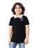 Andora Chest Embroidered Letters Ribbed Trims Short Sleeves Shirt Neck Polo Shirt for Boys - Black, 12 Years