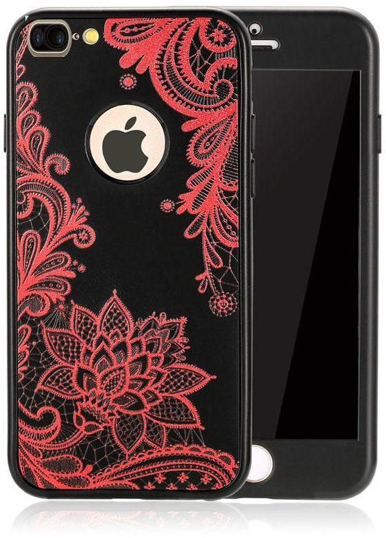 Cover Embossed Flower Iphone 7 Plus & 8Plus - Soft TPU Silicone