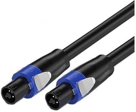 XMUXI Male Speakon to Speakon Cable Male to Male Audio Cord for DJ Bass Speakers Amplifier Cable with Twist Lock (1 Meter)