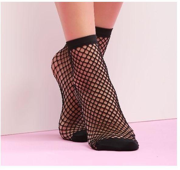 Socks Summery Ankle Sexy - Fishnet Black