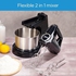 Midea Stand Mixer Hand Mixer (Electric Whisk) 400W with 2L Stainless Steel Rotary Bowl, 5 Speeds + Turbo Button, Twin Stainless Steel Kneader & Beater for Mixing, Whipping, Whisking, Kneading, HM0293A