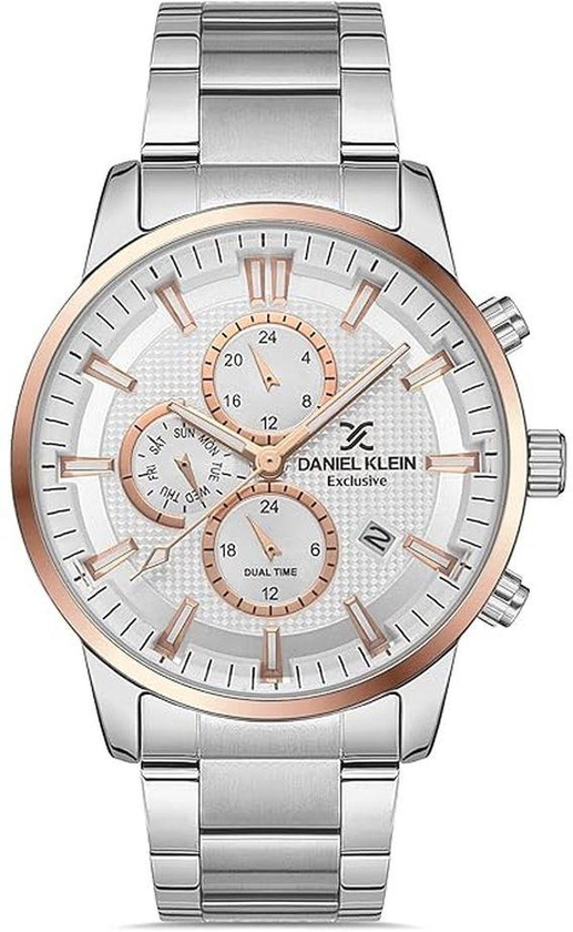 Daniel Klein Silver Color Stainless Steel Watch For Men DK.1.13133-3 Silver