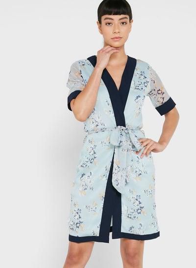 Printed Front Tie Robe