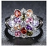 Copper Cubic Zirconia Studded Flower Designed Ring