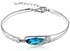 Fashion Outstanding Female Blue Crystal Bracelet Rhinestone Inlaid