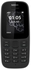 Nokia 105 (2017) - 1.8" Dual SIM Mobile Phone - Black+ Car Charger (gift)