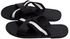 Men's Leather Cross Palm Slippers-Black/White