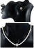 Vera Perla 10K Gradual Crystal Balls and Pearls Strand Jewelry Set - 2 Pieces