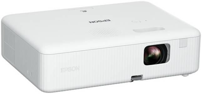Epson CO-W01 3LCD WXGA Projector, 3000 Lumen Brightness, UHE 188 W, 6000h Durability Lamp, 16:10 Aspect Ratio, 120Hz 2D Vertical Refresh Rate, 16.77mn Colors, HDMI 1.4/USB 2.0-A/B, White | V11HA86040