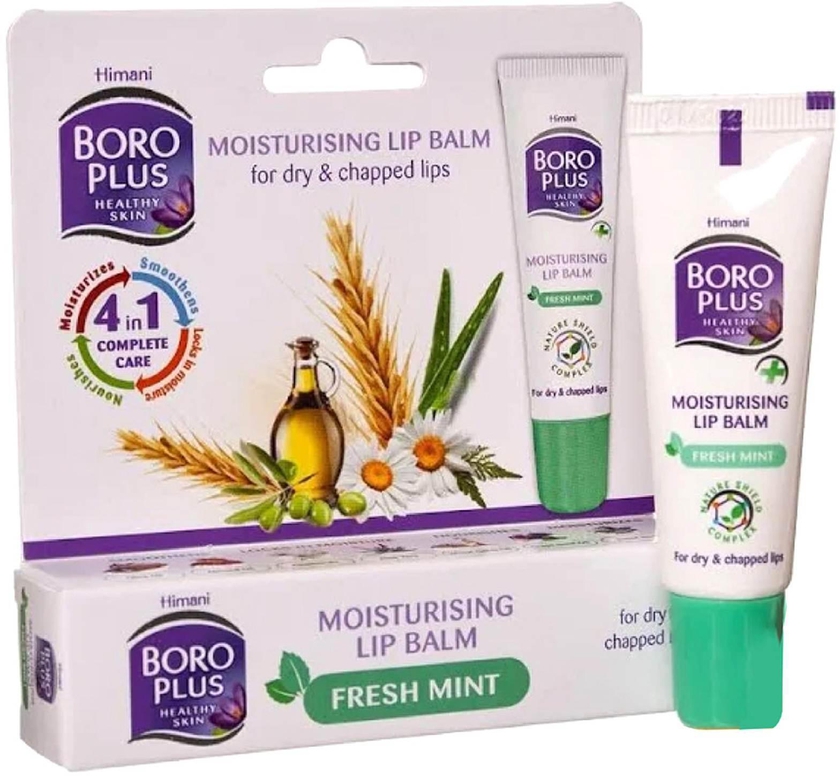 Himani Boro Plus Healthy Skin Moisturising Lip Balm For Dry And Chapped Lips Fresh Mint 10ml