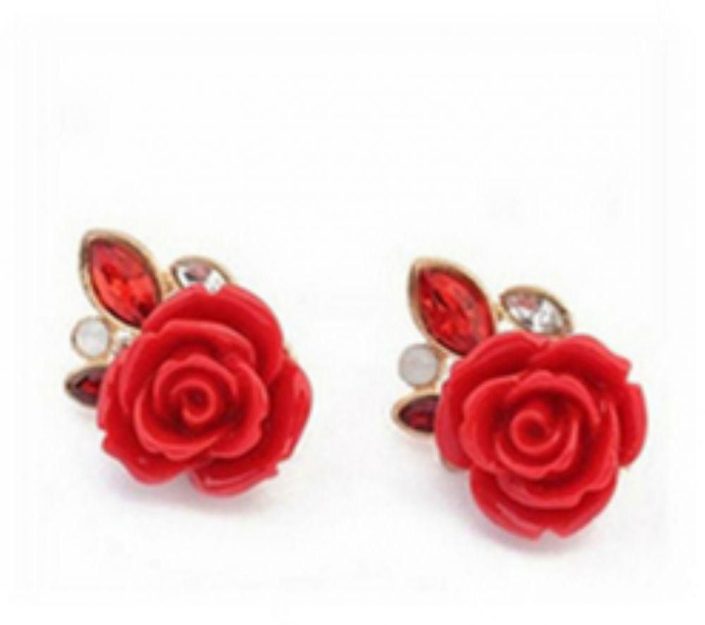 Stud Earrings- Rose Shape -Size M