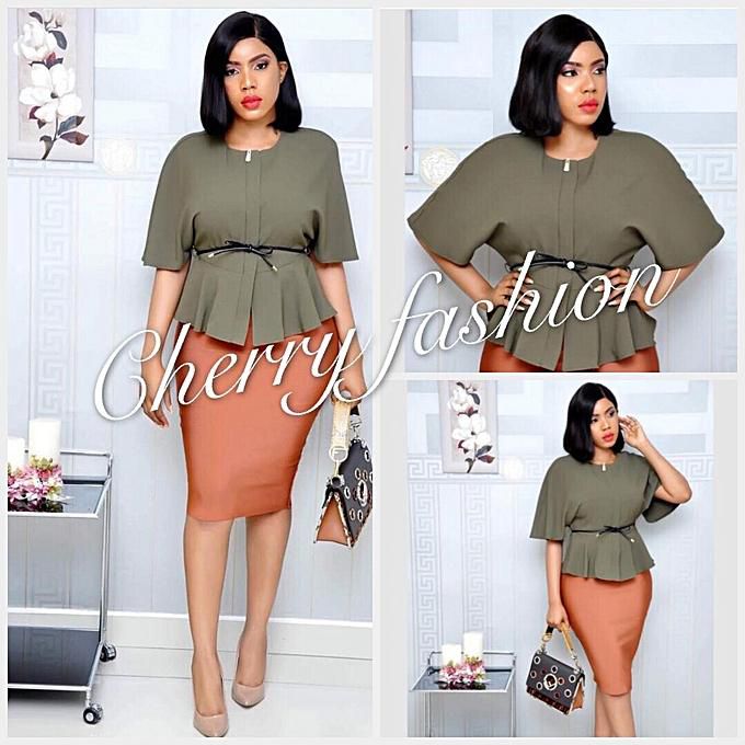 Fashion Ladies Office Skirt And Blouse Or Casual Wear price from jumia in Nigeria - Yaoota!
