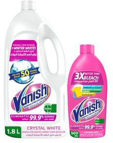 Vanish Liquid Stain Removal Crystal White 1.8 Litres + 500 ml