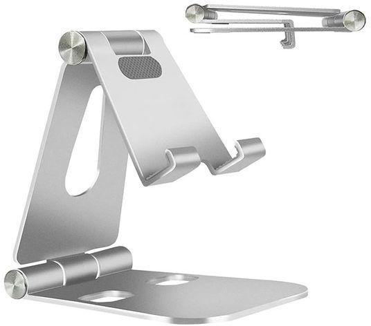 Desktop Stand For Mobile & IPad Foldable & Adjustable – AR-2 -Silver
