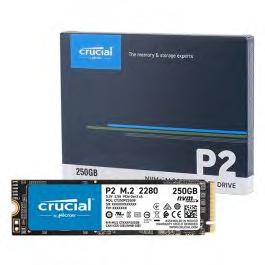 Crucial P2 M.2 NVMe PCI, 250GB Internal SSD - CT250P2SSD8