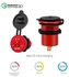 Dual USB Car Charger With Aperture Red/Black