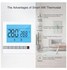 Programmable Smart Thermostat For Water/Gas Boiler Heating White 10 x 6.50 x 9cm