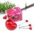 Cute Plastic Love Heart Stainless Steel Fruit Fork Set Novelty Gift - Red