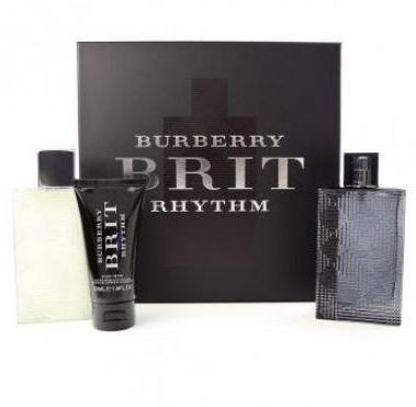 Burberry Brit Rhythm Gift Set For Men (Burberry Brit Rhythm 90ml EDT + After Shave Balm 100ml + Shower Gel 150ml)