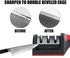 SOLDOUT Kitchen Knife Sharpener Professional 3 Stage Sharpening System for Steel Knives Black