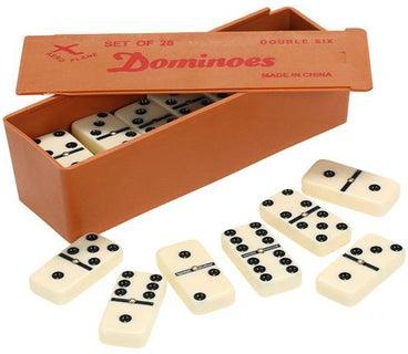 Portable Lightweight Double Six Dominoes Entertainment Recreational Travel Game Toy Set