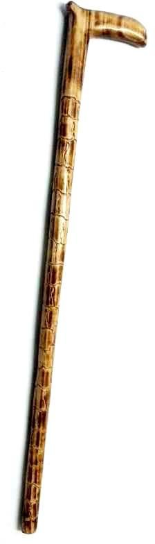 Brown wooden walking stick with maasai shuka combo